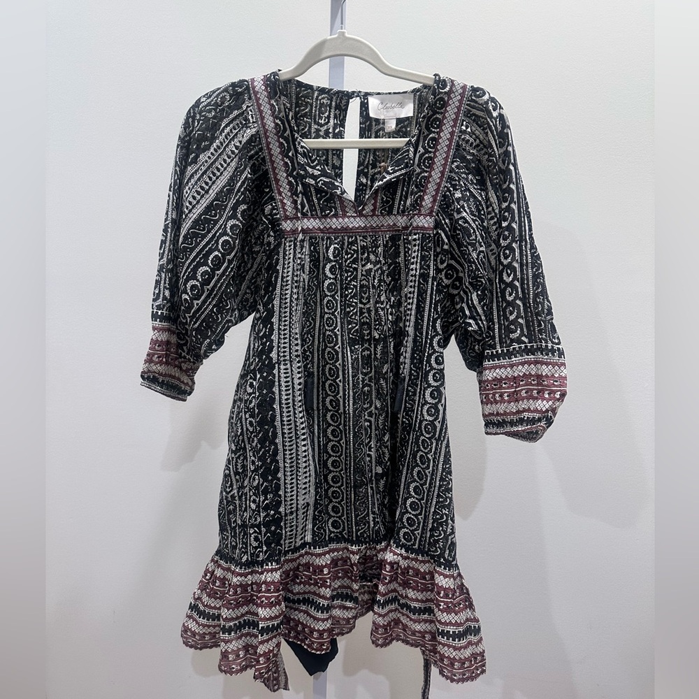 Cleobella Magdalena Organic Cotton Mini Dress – Size XS NWT Removable Sash - Picture 2 of 6